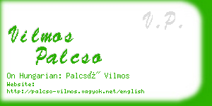 vilmos palcso business card